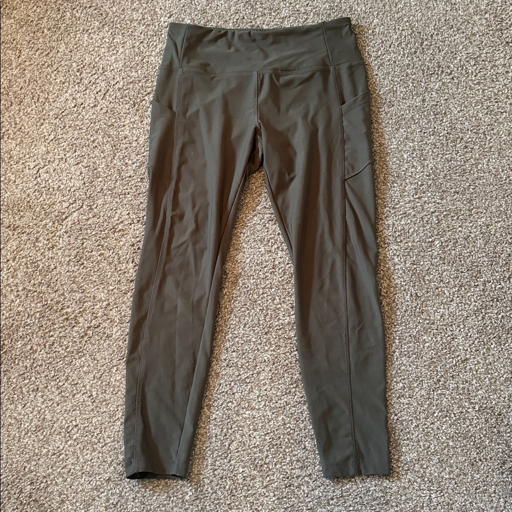 VOGO Athletica Olive Green High-Rise Leggings with Pocket